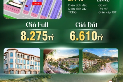 LIỀN KỀ LV1 - 10 PHÂN KHU ĐẢO NGỌC - GIÁ 8 TỶ 275